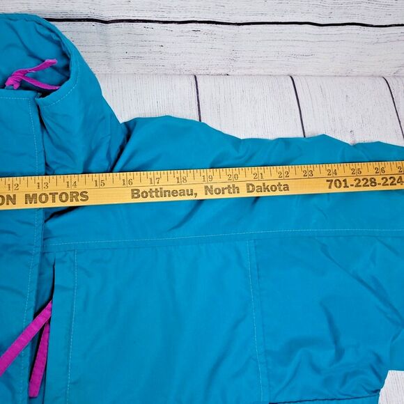 Columbia Sportswear Women's X-Large Turquoise Parka‎ Jacket With Stand-up Collar - Picture 9 of 10